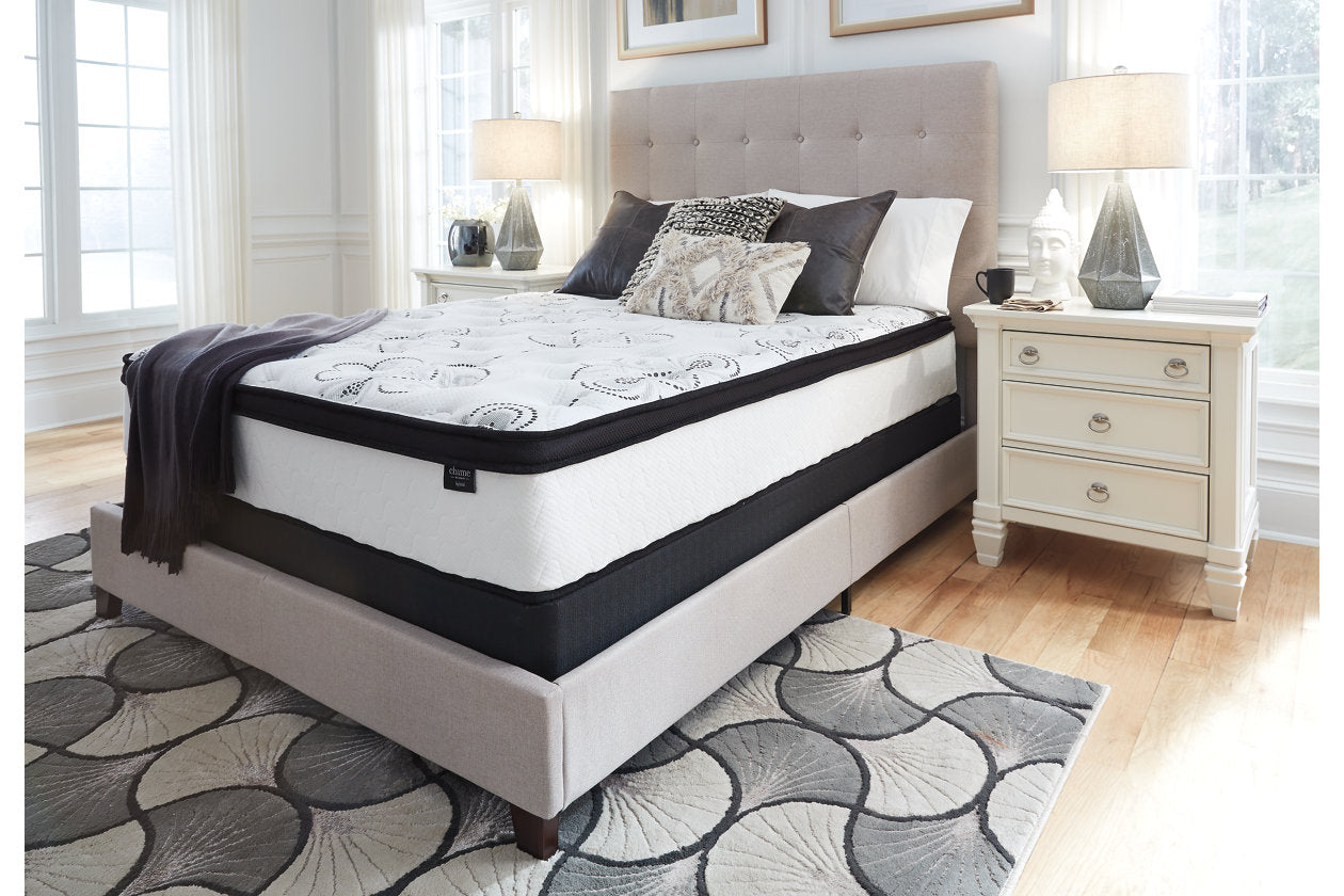 Ashley Chime 12 Inch Hybrid White Queen Mattress in a Box – Luna