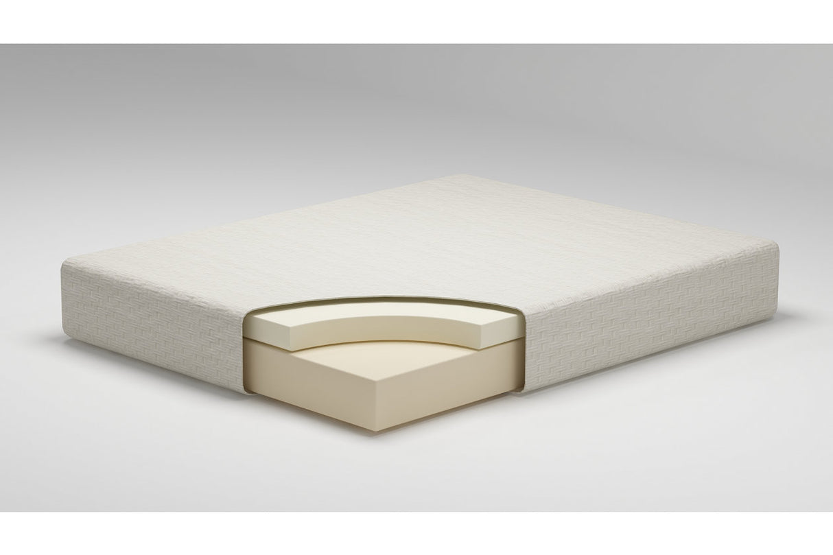 Chime 8 Inch Memory Foam White Twin Mattress in a Box from Ashley - Luna Furniture