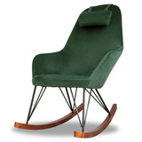 Chloe Green Velvet Rocking Chair from Ashcroft Furniture - Luna Furniture