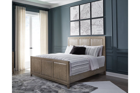 Chrestner Gray King Panel Bed from Ashley - Luna Furniture