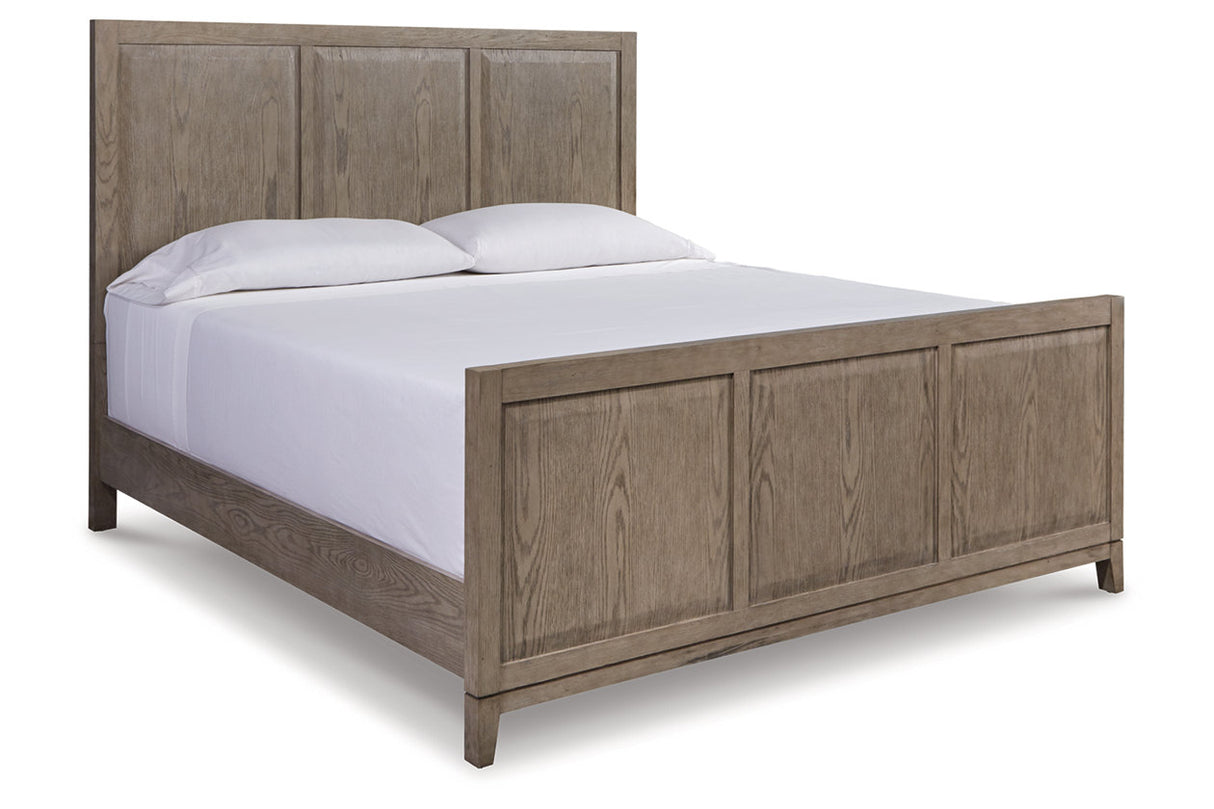 Chrestner Gray King Panel Bed from Ashley - Luna Furniture