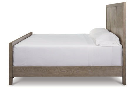 Chrestner Gray King Panel Bed from Ashley - Luna Furniture