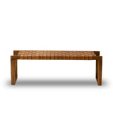 Christina Tan Leather Bench from Midinmod - Luna Furniture