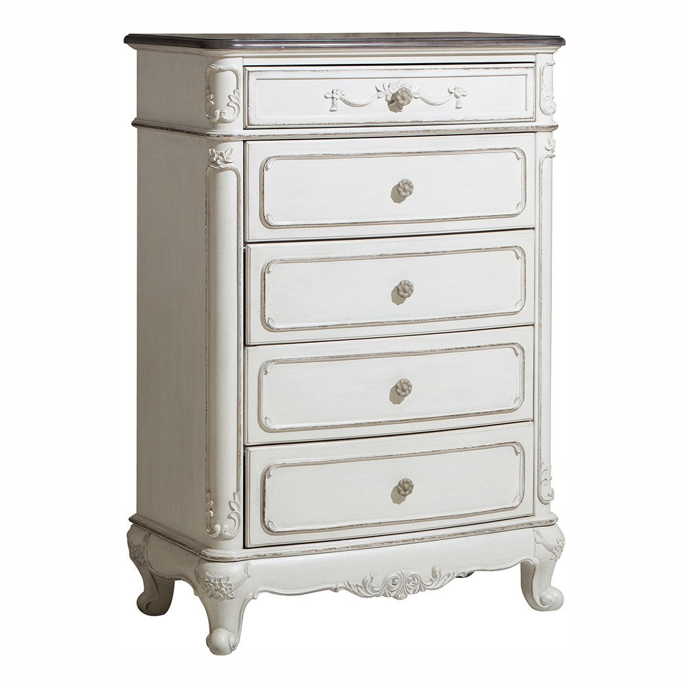 Homelegance Cinderella Antique White Chest - Luna Furniture
