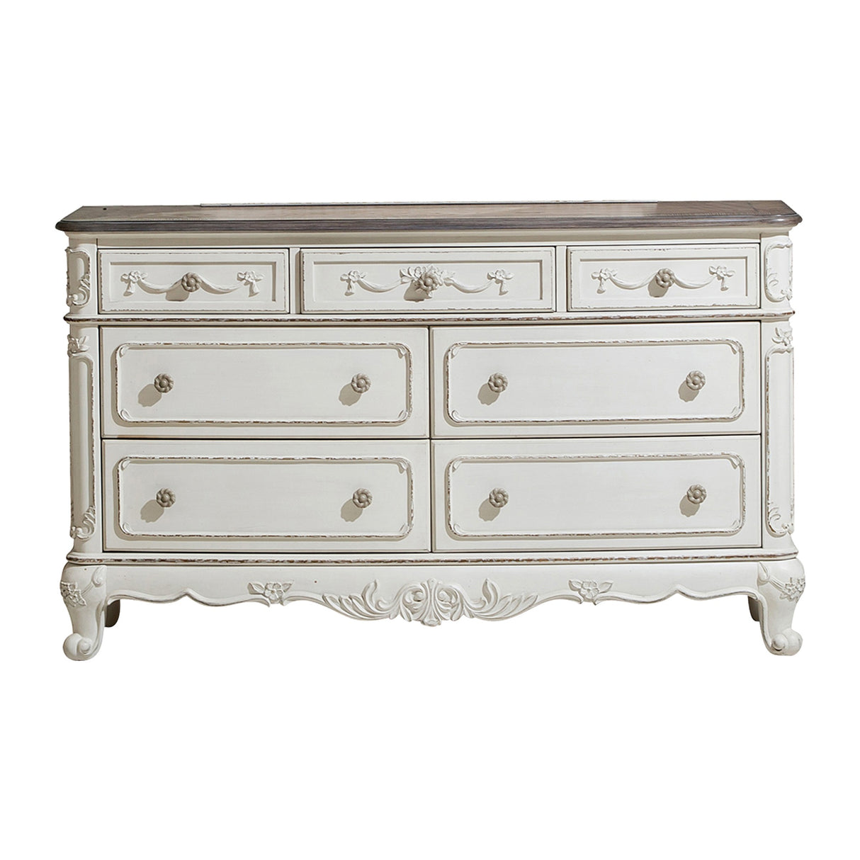 Cinderella Antique White Dresser from Homelegance - Luna Furniture