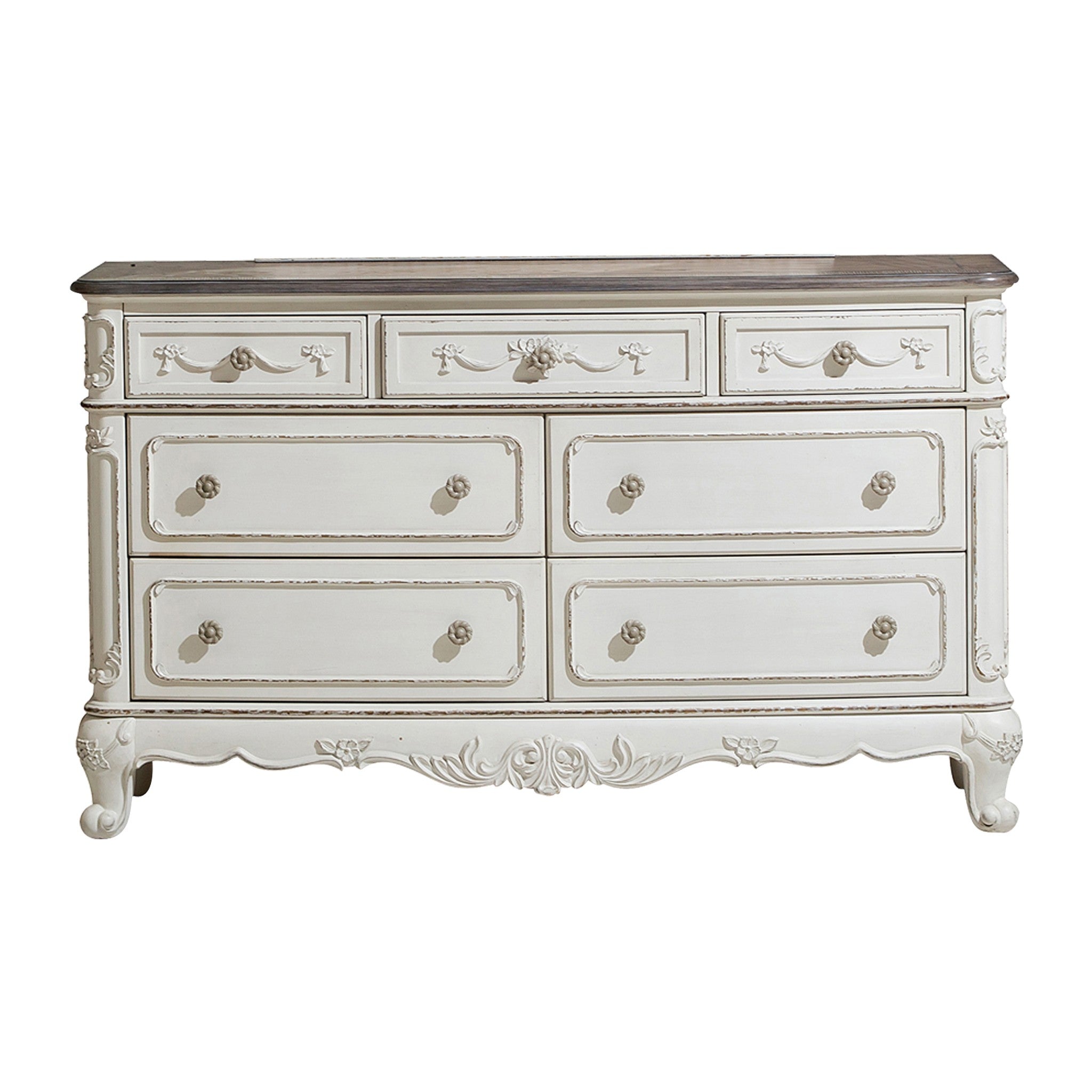 Homelegance Cinderella Antique White Dresser | Ornate Home Homelegance Cinderella Antique White Dresser | Ornate Home