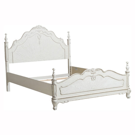 Cinderella Antique White Full Poster Bed from Homelegance - Luna Furniture