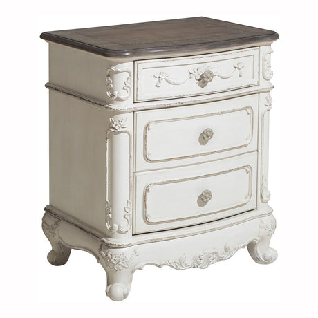Cinderella Antique White Nightstand from Homelegance - Luna Furniture