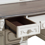 Cinderella Antique White Writing Desk with Hutch from Homelegance - Luna Furniture