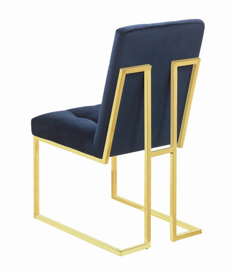 Cisco Ink Blue Tufted Back Side Chairs, Set of 2 from Coaster - Luna Furniture