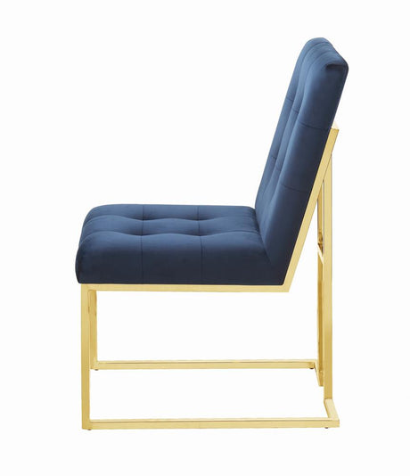 Cisco Ink Blue Tufted Back Side Chairs, Set of 2 from Coaster - Luna Furniture