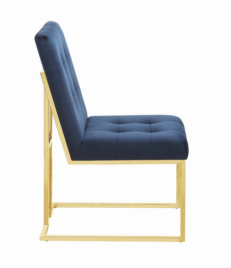 Cisco Ink Blue Tufted Back Side Chairs, Set of 2 from Coaster - Luna Furniture