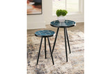 Clairbelle Teal Accent Table from Ashley - Luna Furniture