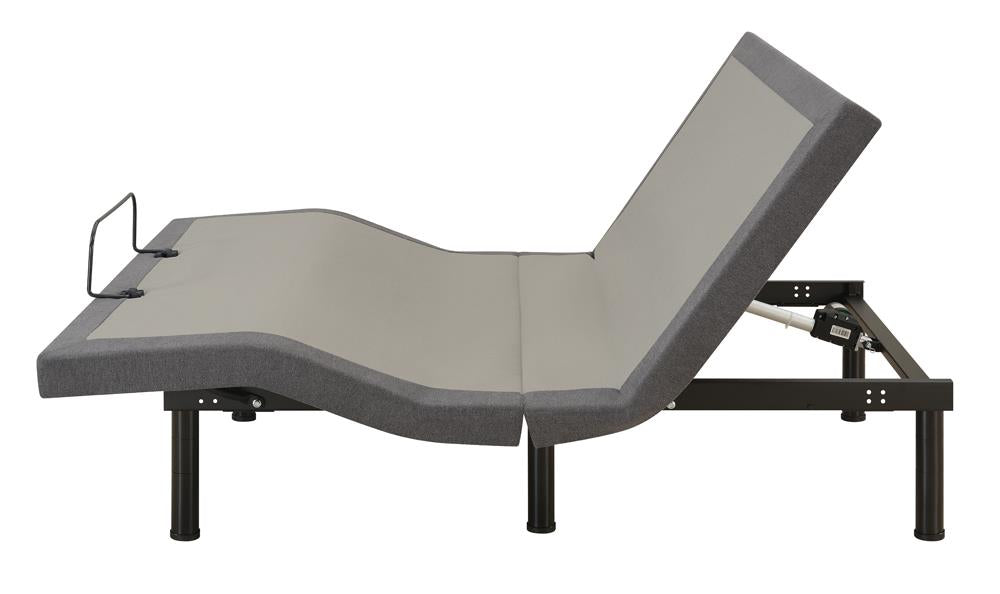 Clara Gray and Black Queen Adjustable Bed Base from Coaster - Luna Furniture