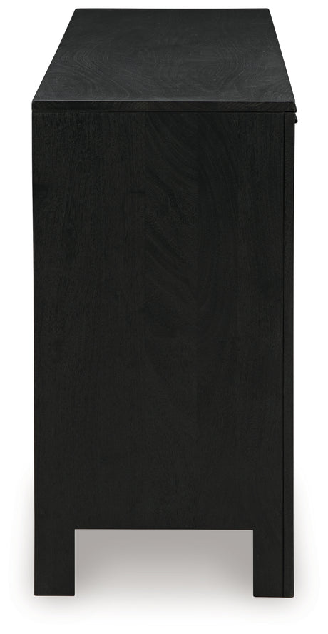Cliffiings Black/Natural Accent Cabinet from Ashley - Luna Furniture