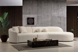 Cloe Ivory Boucle RAF Curved Sectional from Nova Furniture - Luna Furniture
