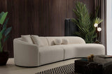 Cloe Ivory Boucle RAF Curved Sectional from Nova Furniture - Luna Furniture
