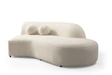 Cloe Ivory Boucle RAF Curved Sectional from Nova Furniture - Luna Furniture