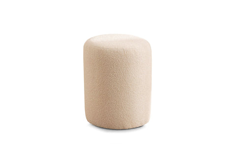 Cloe Ivory Boucle Stool from Nova Furniture - Luna Furniture
