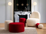 Cloe Ivory Boucle Stool from Nova Furniture - Luna Furniture