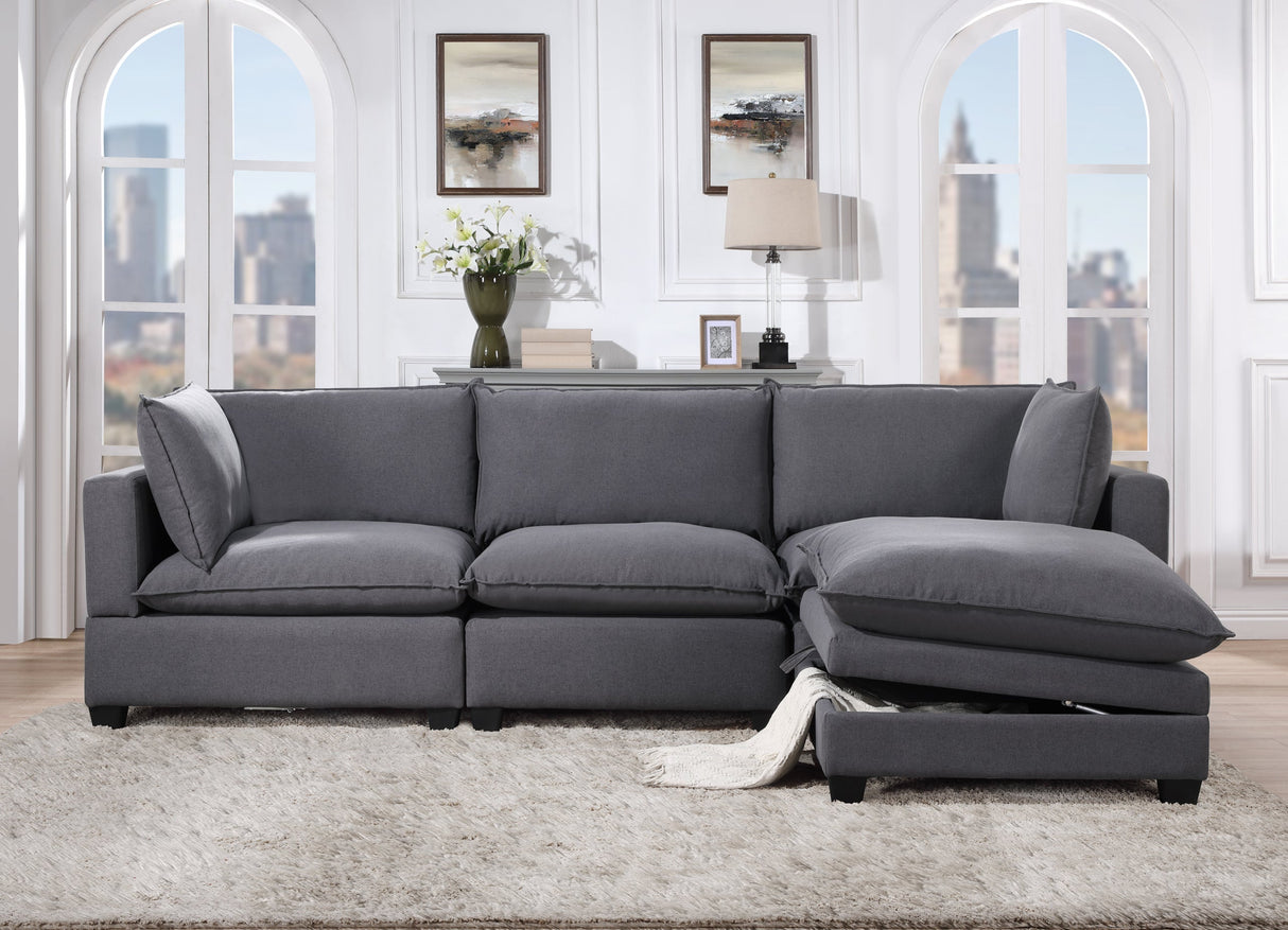Cloud Charcoal 4-Piece Modular Sectional from Happy Homes - Luna Furniture