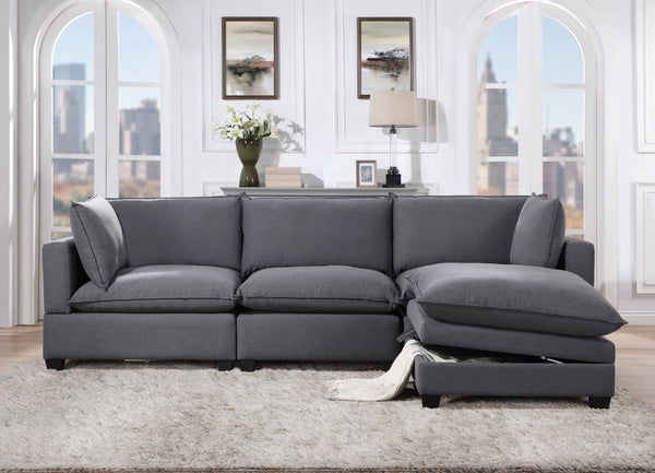 Cloud Charcoal 4-Piece Modular Sectional