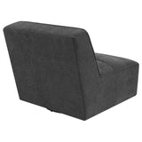 Cobie Dark Charcoal Upholstered Swivel Armless Chair from Coaster - Luna Furniture