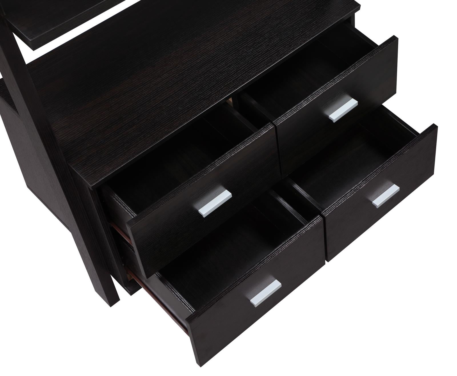 Colella 4-drawer Storage Bookcase Cappuccino - Luna Furniture