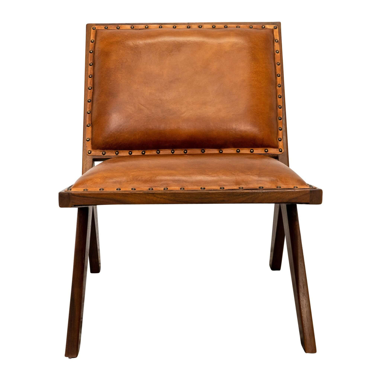 Colin Tan Leather Lounge Chair from Midinmod - Luna Furniture