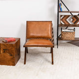 Colin Tan Leather Lounge Chair from Midinmod - Luna Furniture