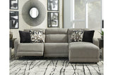 Colleyville Stone 3-Piece Power Reclining Sectional with Chaise from Ashley - Luna Furniture