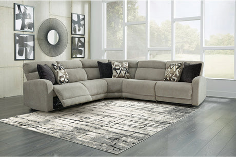 Colleyville Stone 5-Piece Power Reclining Sectional from Ashley - Luna Furniture