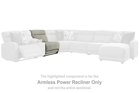 Colleyville Stone Armless Power Recliner from Ashley - Luna Furniture