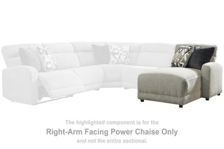 Colleyville Stone Right-Arm Facing Power Reclining Back Chaise from Ashley - Luna Furniture