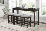 Connected Espresso 4-Piece Counter Height Set from Homelegance - Luna Furniture