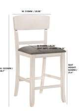 Conner Chalk/Gray Counter Height Chair, Set of 2 from Crown Mark - Luna Furniture