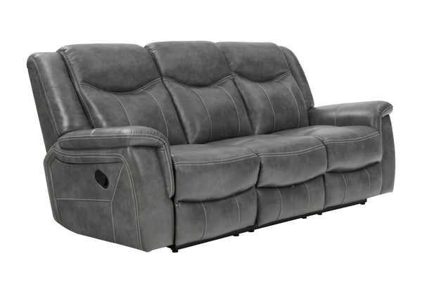 Conrad Cool Gray Upholstered Motion Sofa