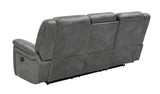 Conrad Cool Gray Upholstered Motion Sofa from Coaster - Luna Furniture