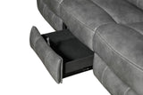 Conrad Cool Gray Upholstered Motion Sofa from Coaster - Luna Furniture