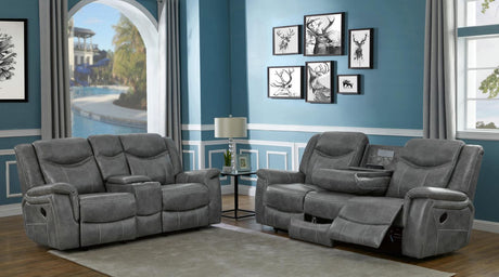 Conrad Gray Reclining Living Room Set from Coaster - Luna Furniture