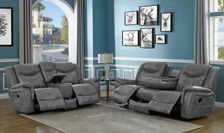 Conrad Gray Reclining Living Room Set from Coaster - Luna Furniture