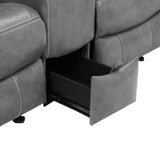 Conrad Gray Upholstered Motion Loveseat Cool from Coaster - Luna Furniture