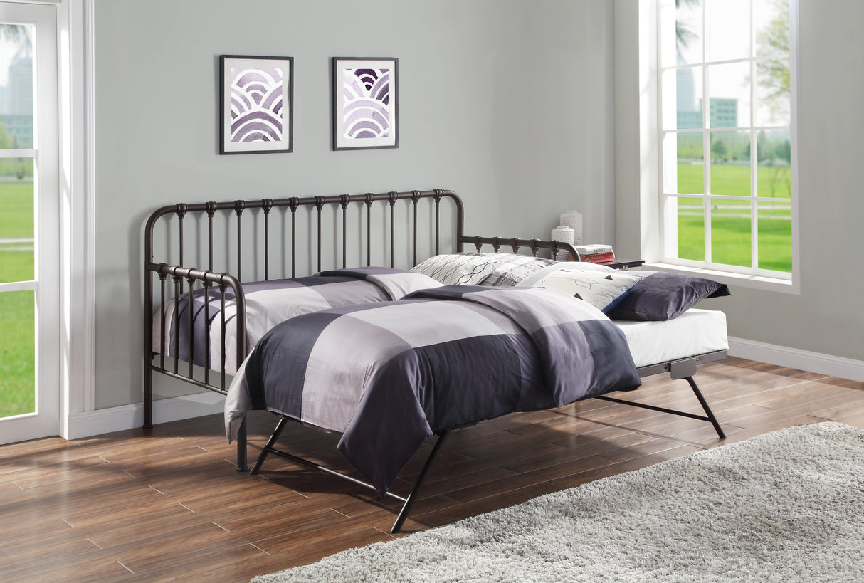 Constance Dark Bronze Daybed With Lift-Up Trundle from Homelegance - Luna Furniture