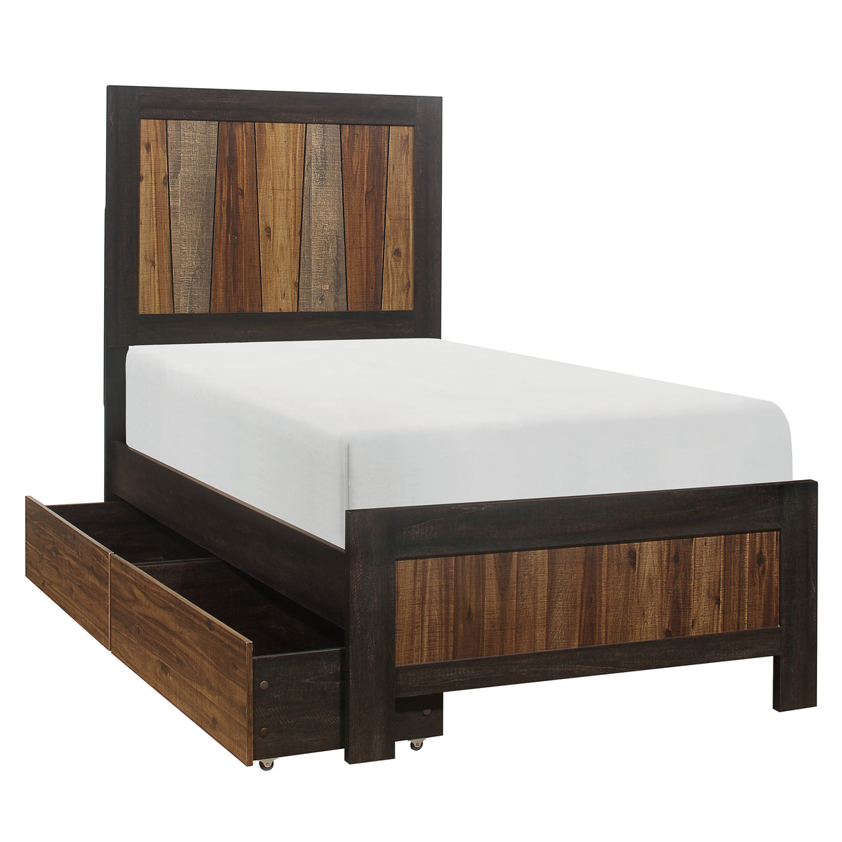 Cooper Wire Brushed Full Storage Panel Bed from Homelegance - Luna Furniture