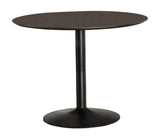 Cora Walnut and Black Round Dining Table from Coaster - Luna Furniture