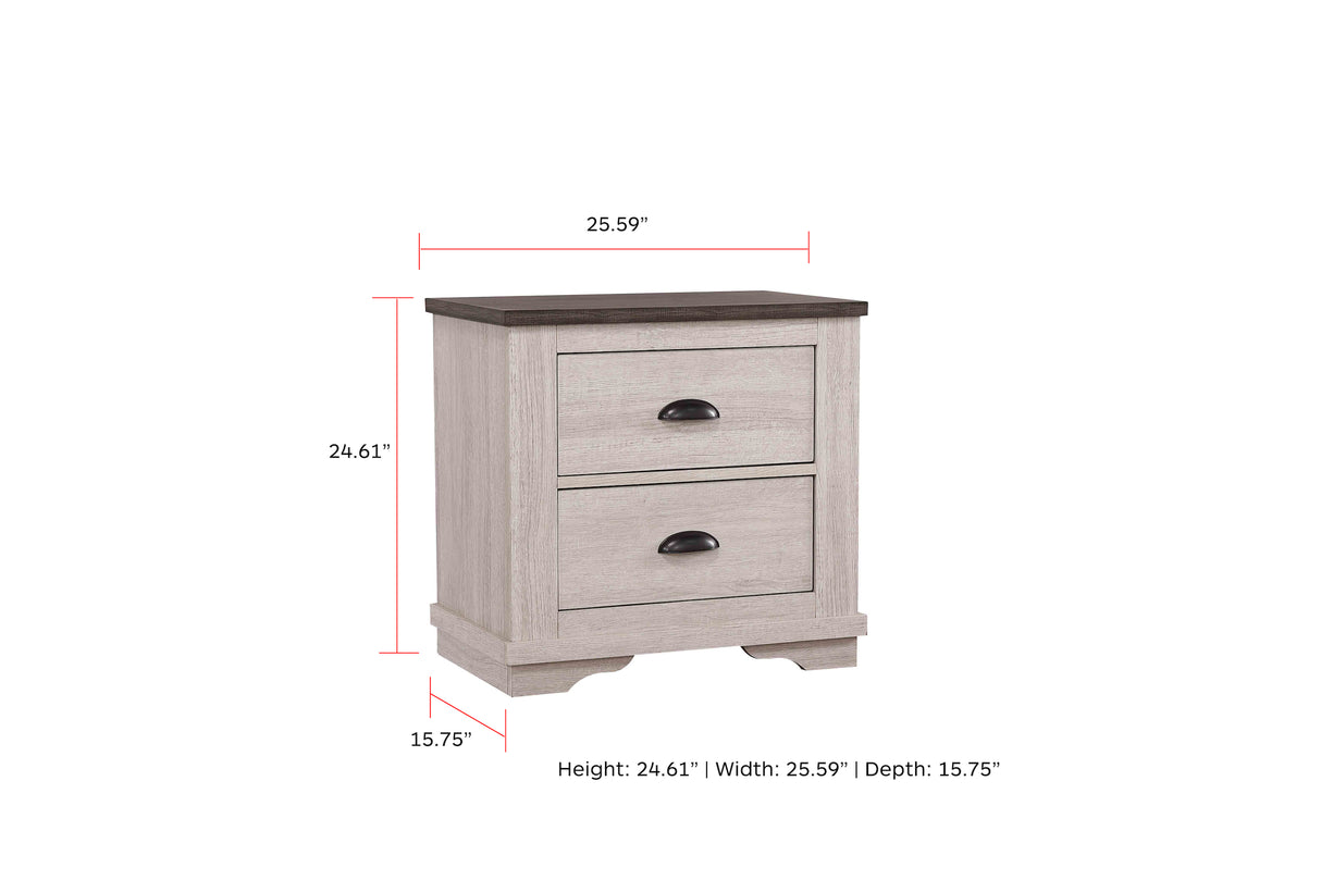 Coralee Chalk/Gray Sleigh Bedroom Set from Crown Mark - Luna Furniture