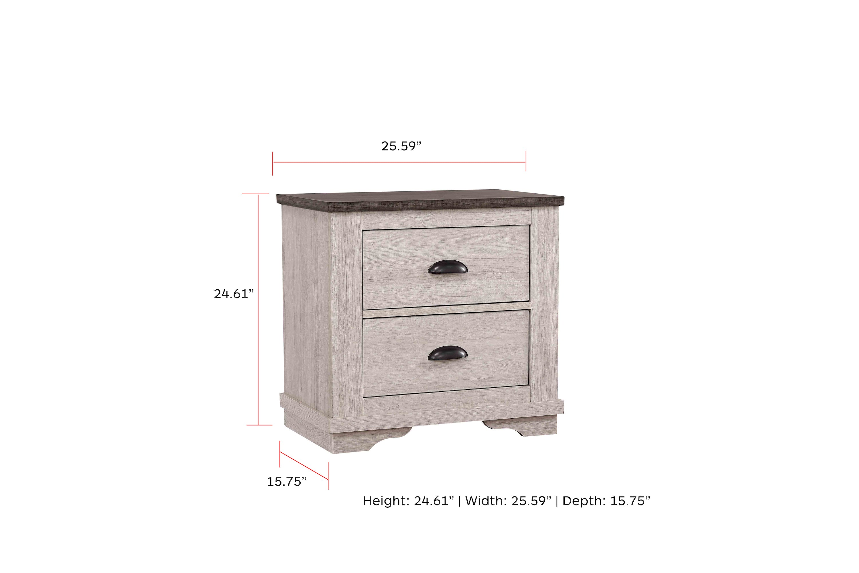 Coralee Chalk/Gray Sleigh Bedroom Set from Crown Mark - Luna Furniture