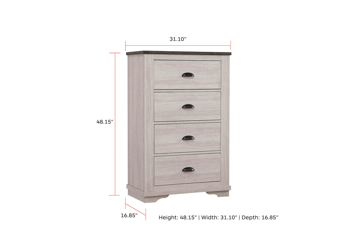 Coralee Chalk/Gray Sleigh Bedroom Set from Crown Mark - Luna Furniture
