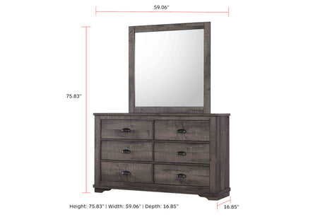Coralee Gray Bedroom Mirror (Mirror Only) from Crown Mark - Luna Furniture