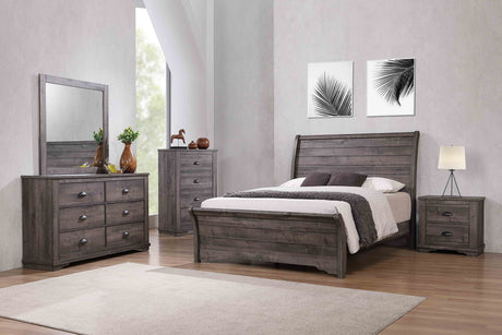Coralee Gray King Sleigh Bed from Crown Mark - Luna Furniture
